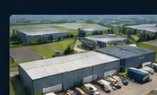 Entrepôt logistique et ses quais de chargement
