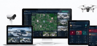 La plateforme SECU-SITE sur poste de supervision, tablette et téléphone de service